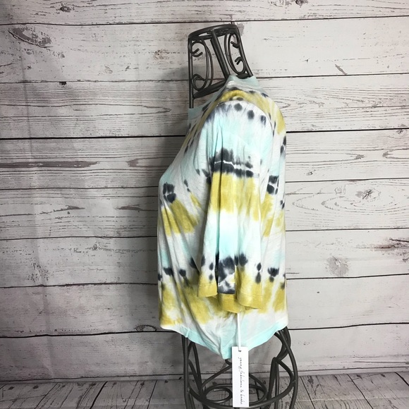 Young, Fabulous & Broke Tie Dye Crewneck Crop Top Tee Size Small - Picture 4 of 10